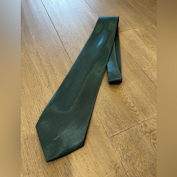 Green silk tie men - Picture 2 of 3